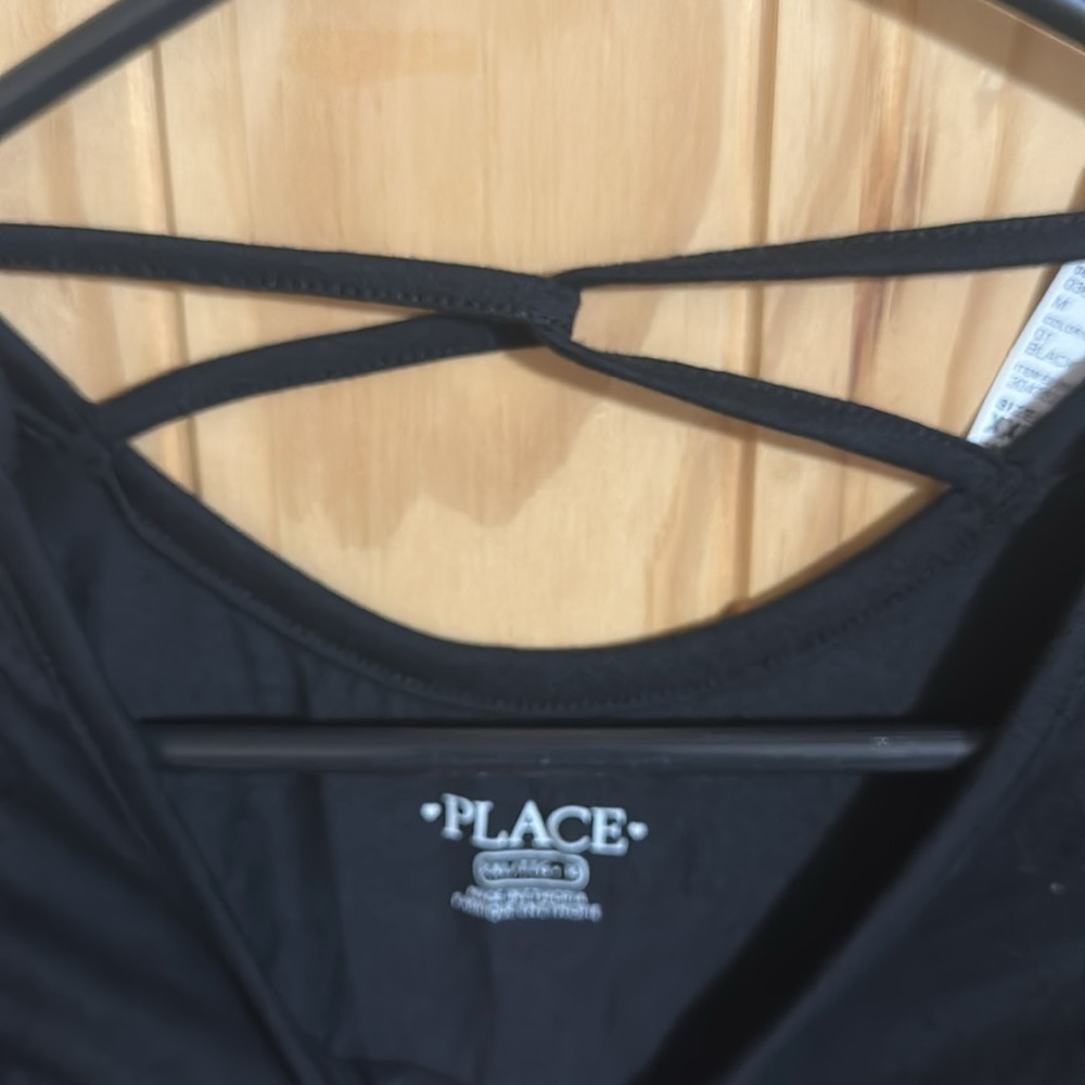 NWT Place Black Backless Blouse - Picture 3 of 5